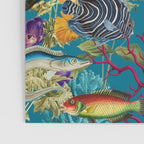 Vintage Floral Ocean on Teal Poster Gallery Image 3