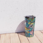 Vintage Floral Ocean on Teal Travel Mug Gallery Image 4