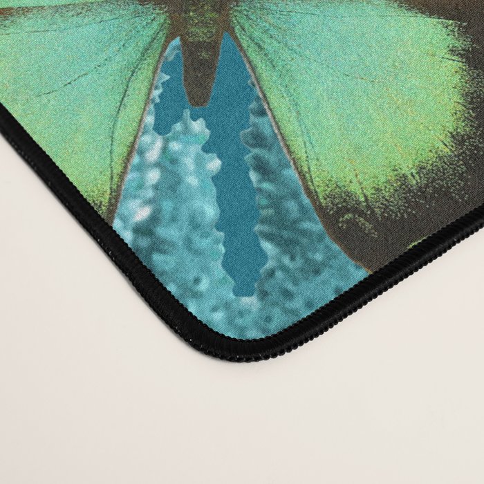 Vintage Floral Ocean on Teal Desk Mat Gallery Image 4