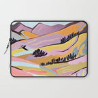 Delicious Landscape, Nature Mountains Valley Purple, Violet Lavender Adventure Outdoors Painting, Bohemian Eclectic Romantic Hills Laptop Sleeve Gallery Image 1