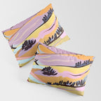 Delicious Landscape, Nature Mountains Valley Purple, Violet Lavender Adventure Outdoors Painting, Bohemian Eclectic Romantic Hills Pillow Sham Gallery Image 3