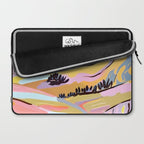 Delicious Landscape, Nature Mountains Valley Purple, Violet Lavender Adventure Outdoors Painting, Bohemian Eclectic Romantic Hills Laptop Sleeve Gallery Image 2