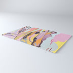 Delicious Landscape, Nature Mountains Valley Purple, Violet Lavender Adventure Outdoors Painting, Bohemian Eclectic Romantic Hills Rug Gallery Image 3