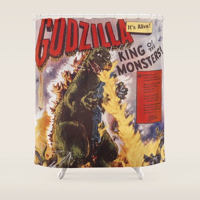 Godzilla rampage Shower Curtain Gallery Image 1