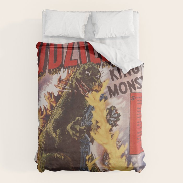 Godzilla rampage Duvet Cover Gallery Image 1
