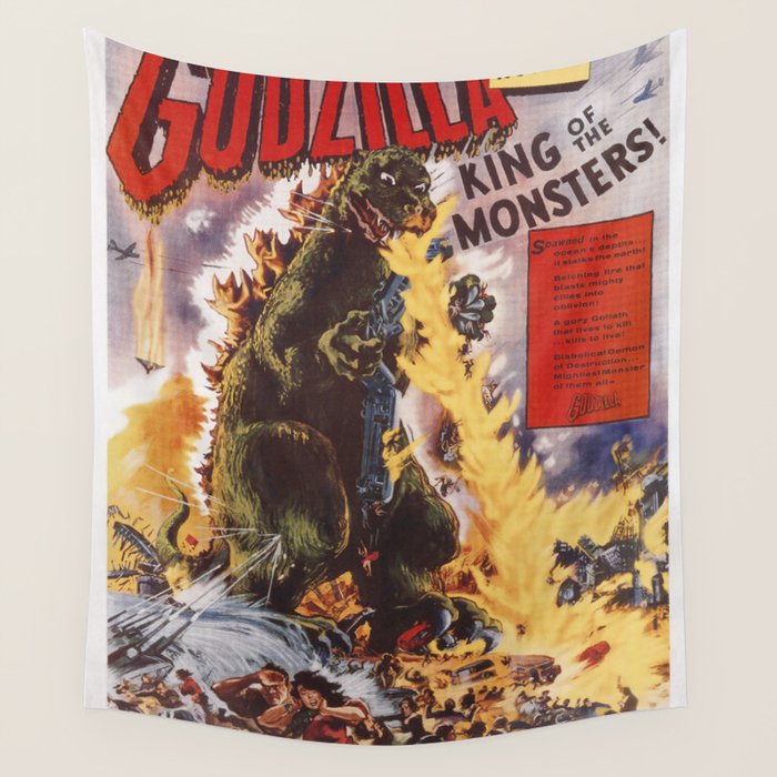 Godzilla rampage Wall Tapestry Gallery Image 1
