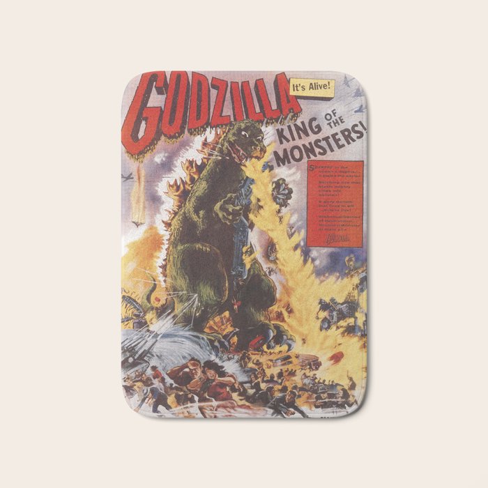 Godzilla rampage Bath Mat Gallery Image 1