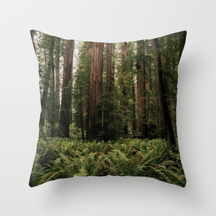 Redwood Forest Throw Pillow Gallery Image 1