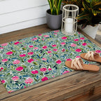 Popping Peonies - Green Outdoor Rug Gallery Image 2
