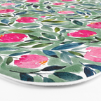 Popping Peonies - Green Bath Mat Gallery Image 3