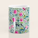 Popping Peonies - Green Coffee Mug Gallery Image 4