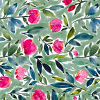 Popping Peonies - Green Coffee Mug Gallery Image 2
