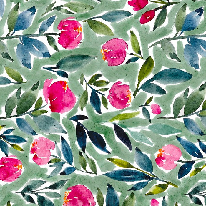Popping Peonies - Green Coffee Mug Gallery Image 2