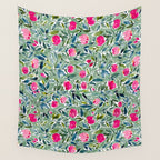 Popping Peonies - Green Wall Tapestry Gallery Image 4