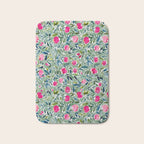 Popping Peonies - Green Bath Mat Gallery Image 1