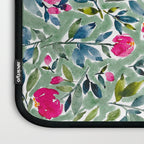 Popping Peonies - Green Laptop Sleeve Gallery Image 3