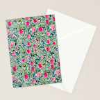 Popping Peonies - Green Stationery Card Gallery Image 2