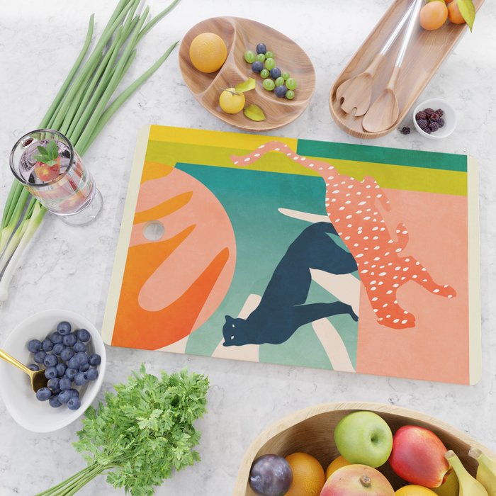 tropical cats Cutting Board Gallery Image 2