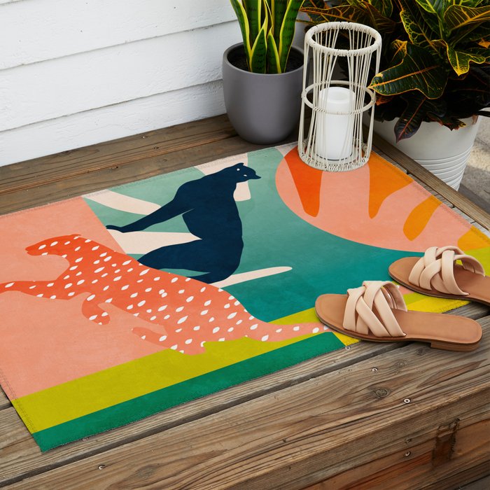 tropical cats Outdoor Rug Gallery Image 2