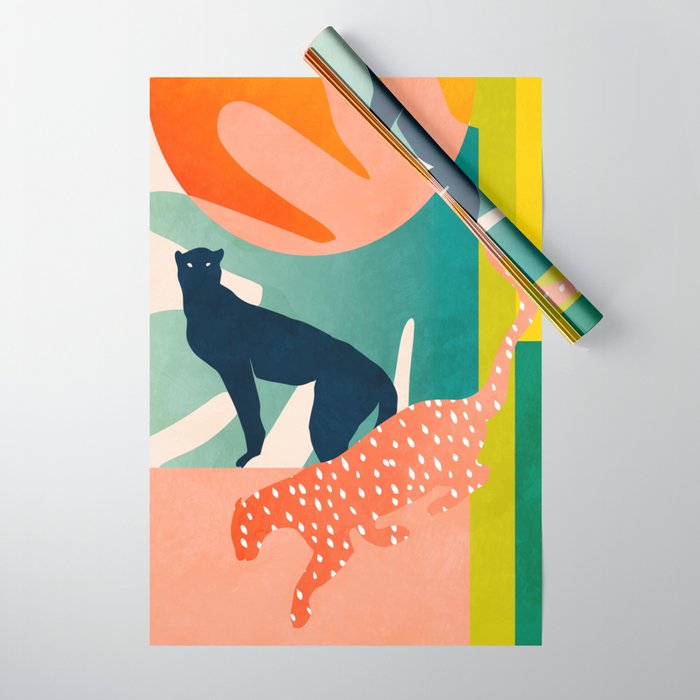 tropical cats Wrapping Paper Gallery Image 1