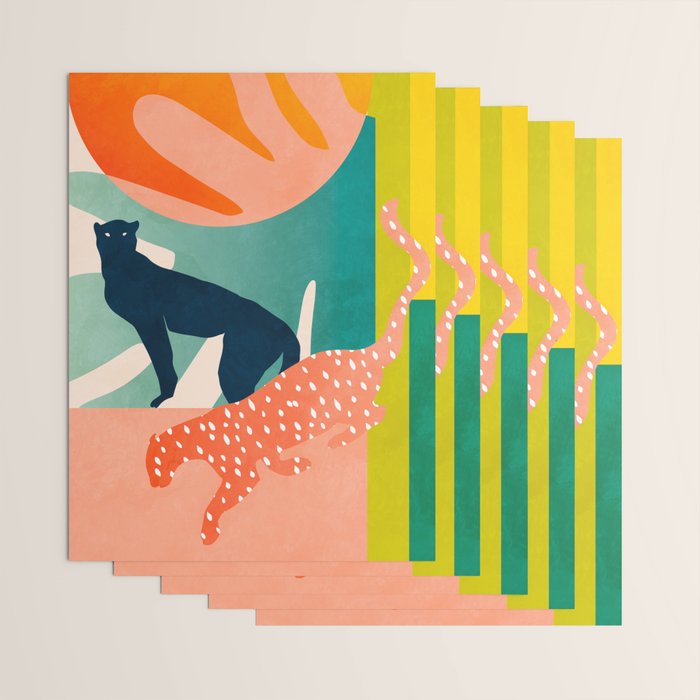 tropical cats Wrapping Paper Gallery Image 3