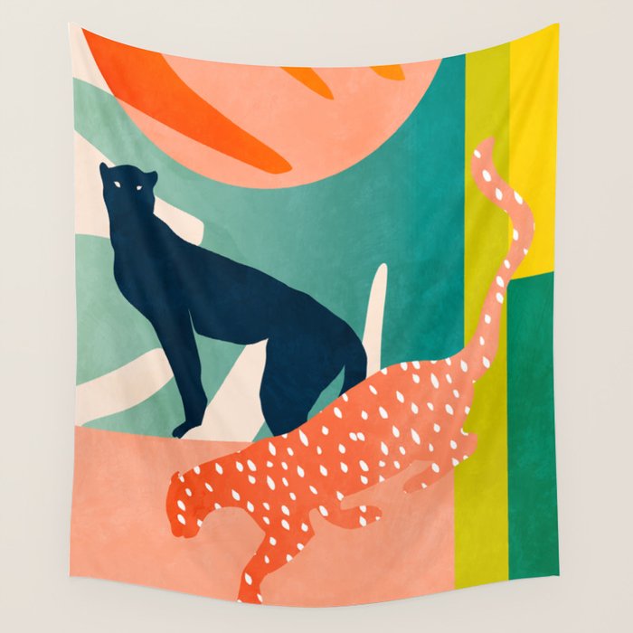 tropical cats Wall Tapestry Gallery Image 4