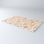 Block-print Mushrooms - ochre and blush pink Rug Gallery Image 3