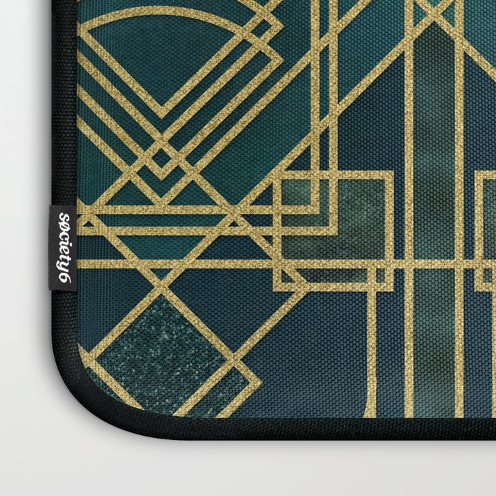 Art Deco Elegant Gatsby Style Laptop Sleeve Gallery Image 3