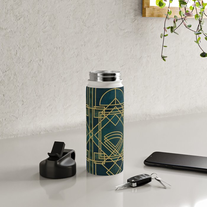 Art Deco Elegant Gatsby Style Water Bottle Gallery Image 4