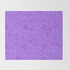 Fun halloween cartoon doodle art pattern Throw Blanket Gallery Image 2