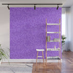 Fun halloween cartoon doodle art pattern Wall Mural Gallery Image 1