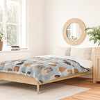 Rough Collie Dog Paws and Bones Pattern Duvet Cover Gallery Image 2