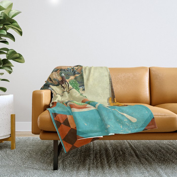LA MESA DE CACTUS Throw Blanket Gallery Image 1