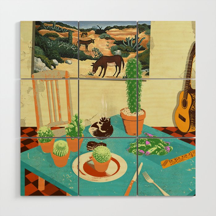 LA MESA DE CACTUS Wood Wall Art Gallery Image 1
