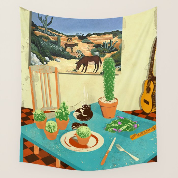 LA MESA DE CACTUS Wall Tapestry Gallery Image 4