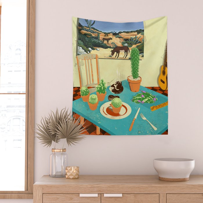 LA MESA DE CACTUS Wall Tapestry Gallery Image 2