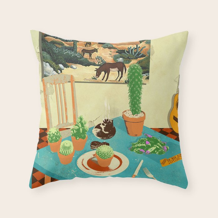 LA MESA DE CACTUS Throw Pillow Gallery Image 6
