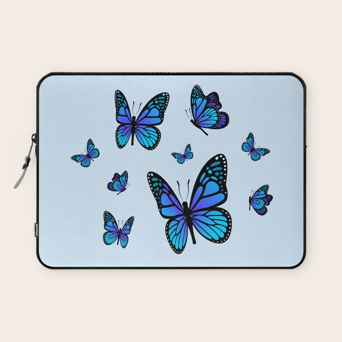 Butterfly Blues | Blue Morpho Butterflies Collage Laptop Sleeve Gallery Image 1