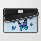 Butterfly Blues | Blue Morpho Butterflies Collage Laptop Sleeve Gallery Image 2