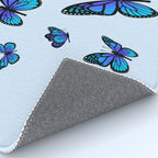 Butterfly Blues | Blue Morpho Butterflies Collage Rug Gallery Image 4