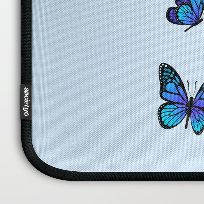 Butterfly Blues | Blue Morpho Butterflies Collage Laptop Sleeve Gallery Image 3