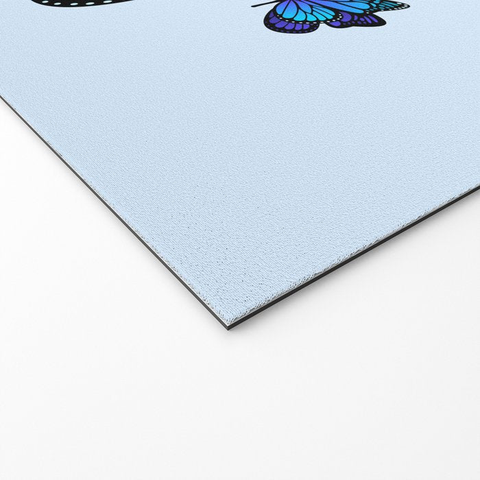 Butterfly Blues | Blue Morpho Butterflies Collage Welcome Mat Gallery Image 2