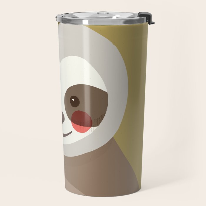 Sloth Animal Portrait Travel Mug Gallery Image 2