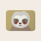Sloth Animal Portrait Bath Mat Gallery Image 1