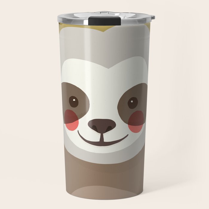 Sloth Animal Portrait Travel Mug Gallery Image 1