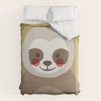 Sloth Animal Portrait Duvet Cover Gallery Image 6
