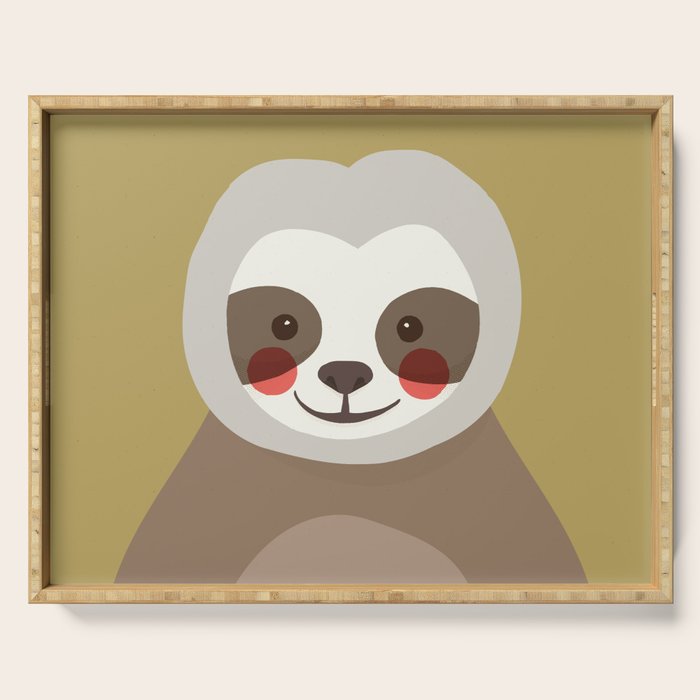Sloth Animal Portrait Serving Tray Gallery Image 1