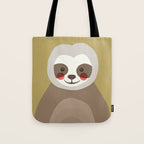 Sloth Animal Portrait Tote Bag Gallery Image 1