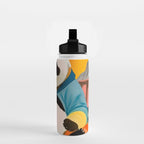 Panda Beer Buzz Series 01, Bar Drinking Weekend Wildlife, Animals Maximalist Quirky Funny Whimsical, Pet Bear Colorful Cute Eclectic Illustration  Water Bottle Gallery Image 2