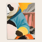 Panda Beer Buzz Series 01, Bar Drinking Weekend Wildlife, Animals Maximalist Quirky Funny Whimsical, Pet Bear Colorful Cute Eclectic Illustration  Notebook Gallery Image 4